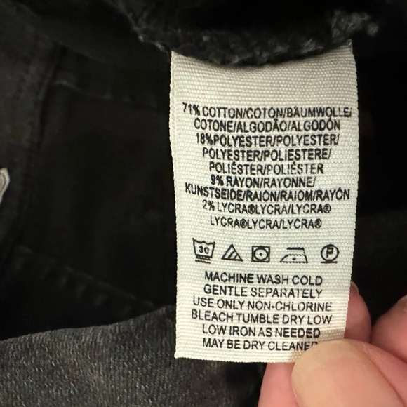 Free People high waist cropped bootcut jeans pull on black wash comfy size 28 - Picture 9 of 10